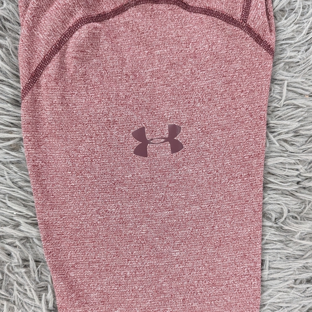 Under Armour Men's Long Sleeve Heathered Pink Performance Shirt - Picture 5 of 6